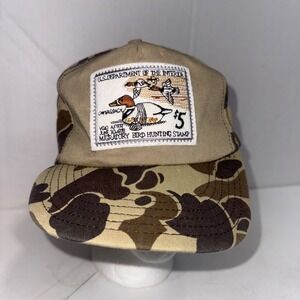 Rare Vintage 1978 US Duck Retro Migratory Bird Hunting Stamp Camo SnapBack Hat